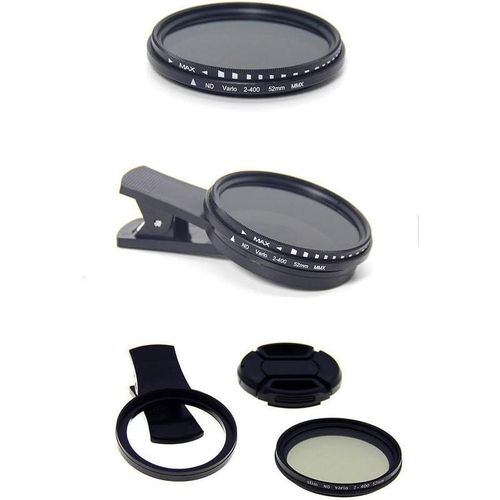 52mm Polarized Smart Phone Universal ND 2-400 CPL Filter Clip Kit for Samsung iPhone Camera Accessories Cell Phone Android Lens Attachments Polarizer for iPhone x Neutral Density Filters Mobile