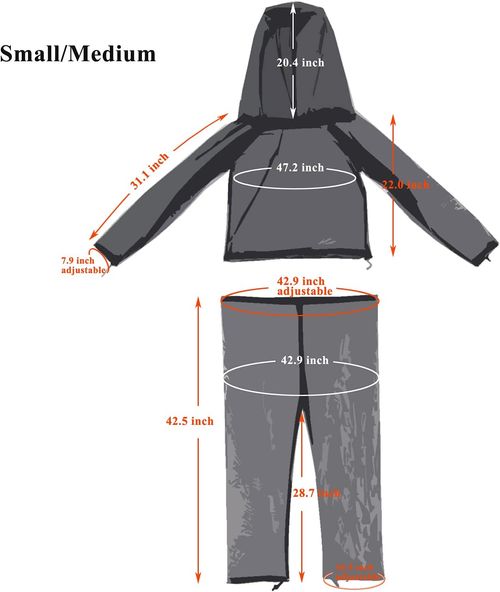 4 Pieces Mosquito Net Suit– Jacket Hood & Pants& Mitts & Socks Sets Light-Weight& Breathable Mesh Clothing for Men & Women, Ideal for Fishing, Hiking, Camping, Farming and Gardening