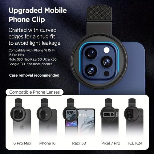 52mm Polarized Smart Phone Universal ND 2-400 CPL Filter Clip Kit for Samsung iPhone Camera Accessories Cell Phone Android Lens Attachments Polarizer for iPhone x Neutral Density Filters Mobile
