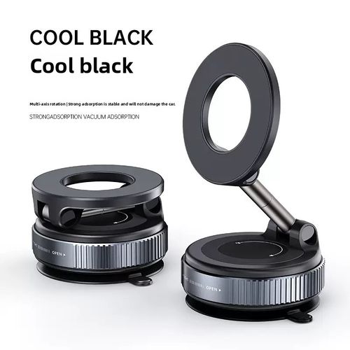 360 ° Adjustable Vacuum Magnetic Phone Holder, Suitable for Car Gym Mirror Shower, Super Strong Suction Cup - Universal Car Mount, Compatible with All Smartphones and Vehicles