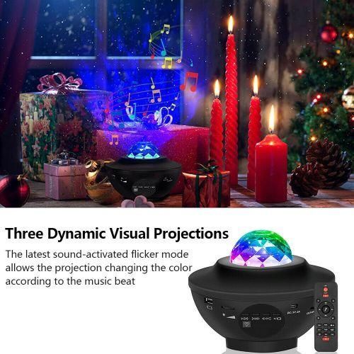 Starry Projector Light Led Night Lamp With Remote Control-Black