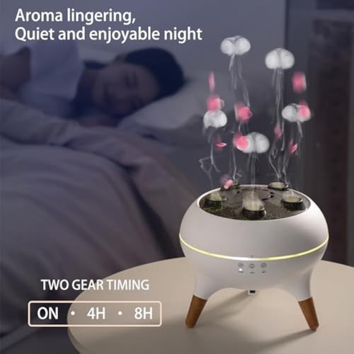 Dynamic Aromatherapy Diffuser, 250ml Essential Oil Diffuser, Cool Mist Humidifier, Jellyfish Mist Effect, LED Mood Lights, Dynamic Aroma Diffuser for Home, Bedroom & Office