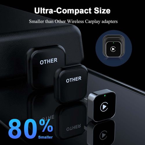 2026 New Wireless CarPlay Adapter - iPhone & Android Compatible with Fast No-Delay Link, Hands-Free Calling
