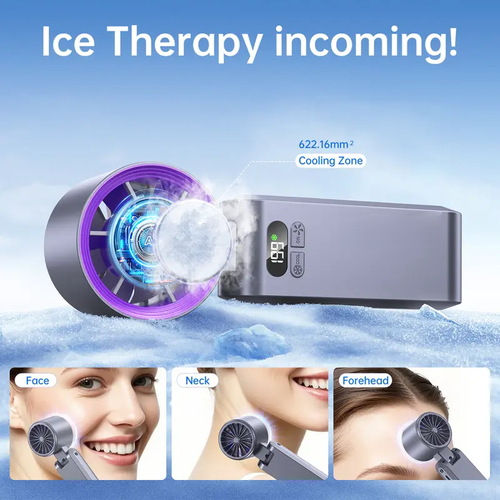 Portable Handheld High Speed Fan, 199 Adjustable Level, Foldable Fan for Summer