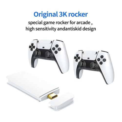 M15 Upgrade Retro Game Console Stick Pro, Classic Video Games with 4K HDMI, Built-in 23 Emulators, 20000+ Games - Plug & Play TV Video Gaming Stick with Upgrade Dual  2.4G Wireless Controllers(64GB)