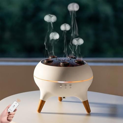 Dynamic Aromatherapy Diffuser, 250ml Essential Oil Diffuser, Cool Mist Humidifier, Jellyfish Mist Effect, LED Mood Lights, Dynamic Aroma Diffuser for Home, Bedroom & Office