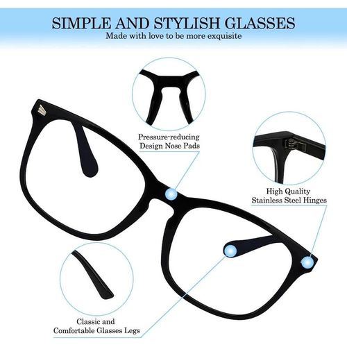 Blue Light Blocking Glasses For Women men Clear Frame Square Eyeglasses Computer Gaming Screen