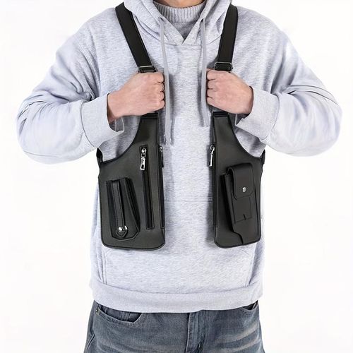 Black Men's Tactical Crossbody Backpack - Lightweight Underarm Bag with Adjustable Shoulder Strap, Hands-Free for Using Phone, Ideal for Cycling, Hiking, Gy chaumet bags