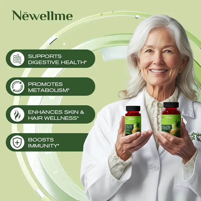 Apple Cider Vinegar Gummy VitaminsCount - Vitamin B12, Gelatin-Free, Gluten-Free, Vegan & Non-GMO,ACV Supplement | Apple Flavor Optimum Edible Dietary Fitness