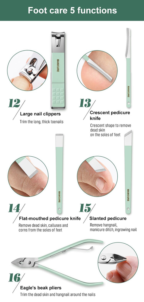 🔥 Good-looking Foldable Stainless Steel Nail Clipper Set
