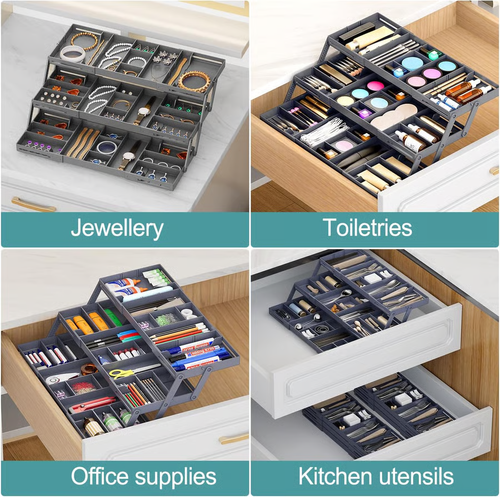 Multi Level Smart Drawer Organizer