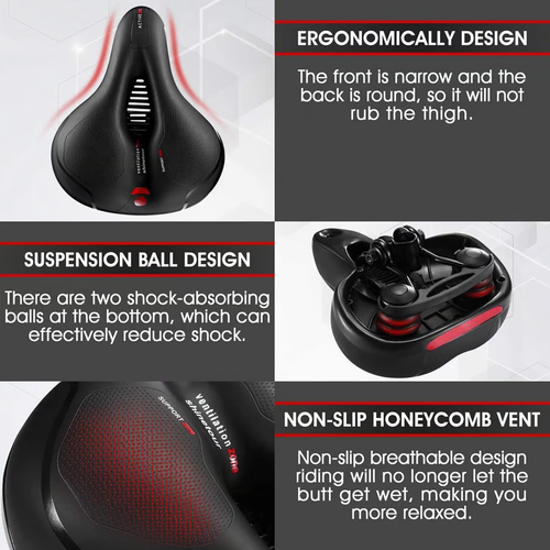 😎Extra Wide Comfort Bicycle Saddle😍