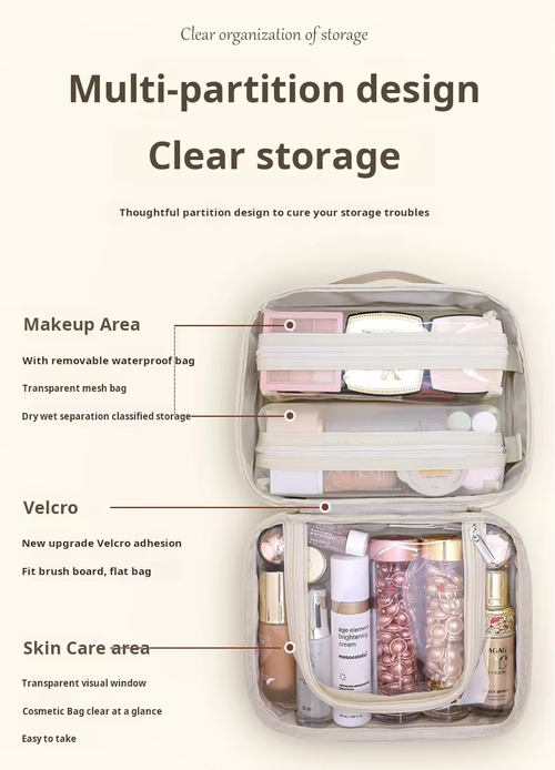 💥💥Multi-Compartment Toiletry Cosmetics Bag😍