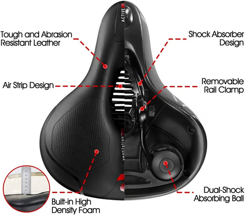 😎Extra Wide Comfort Bicycle Saddle😍