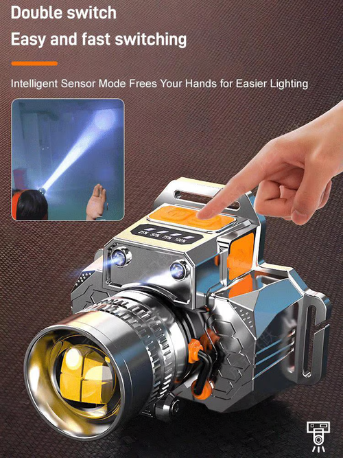 💥💥Head-Mounted Induction Zoomable Super Bright Flashlight(hot)🔥