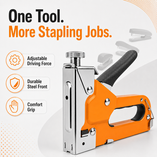 🔥HOT SALE🔥 COD！Three-in-One Manual Nail Gun for Door, U-Shaped, and T-Shaped Woodworking
