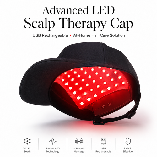 🔥Hot Seller🔥 COD！Portable Red and Blue Laser Hair Care Cap