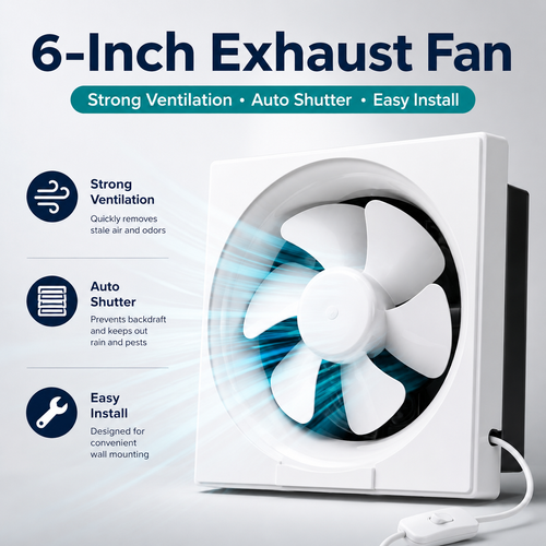 🔥Hot Seller🔥 COD！Powerful, Quiet Home Kitchen Range Hood and Bathroom Ventilation Fan