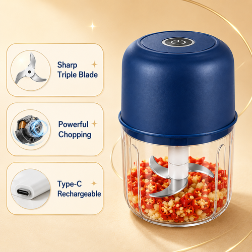 🔥Hot Seller🔥 COD！Small Electric Meat and Garlic Grinder for Home Kitchens