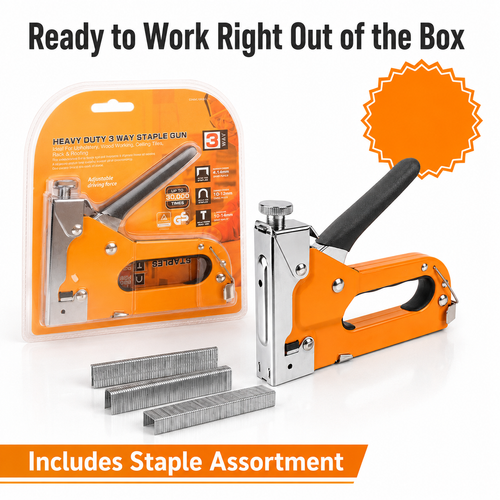 🔥HOT SALE🔥 COD！Three-in-One Manual Nail Gun for Door, U-Shaped, and T-Shaped Woodworking
