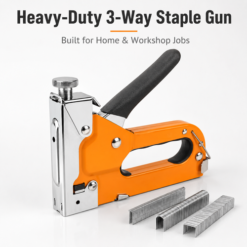 🔥HOT SALE🔥 COD！Three-in-One Manual Nail Gun for Door, U-Shaped, and T-Shaped Woodworking