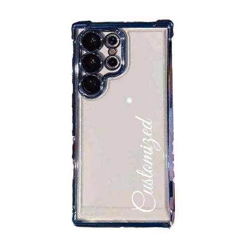 Customized Casual Vertical Name Ultra Transparent Phone Case