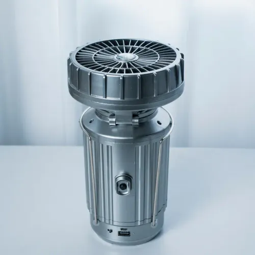 Outdoor Solar-Powered Fan with Camping Light and Bluetooth Speaker