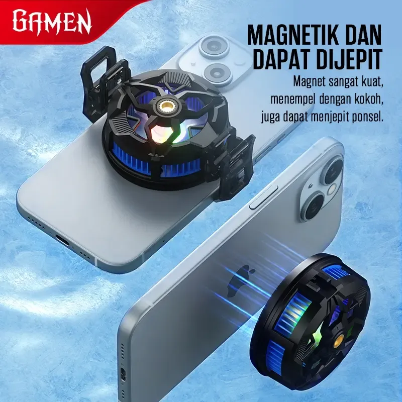 Pendingin Kipas Radiator GMR06 Radiator Kipas Magnetik Pendingin Ponsel Pendingin HP Ultra Cooling Fan Pendinginan Instan Kompatibel dengan Model Asli