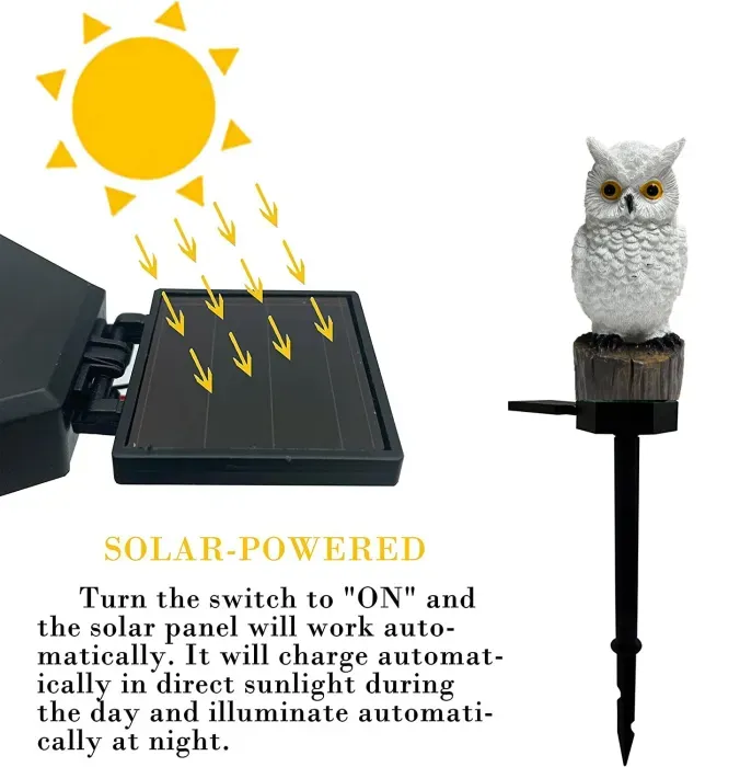 Enchanted Glow Owl Solar Garden Lantern