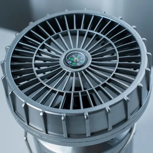 Outdoor Solar-Powered Fan with Camping Light and Bluetooth Speaker
