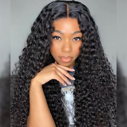 Long Curly 6x4 HD Lace Wig - Black