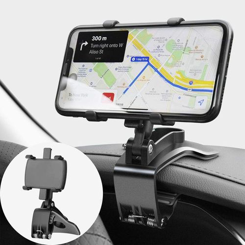 Versatile Car Phone Holder - 360° Rotation & Stable Clamping for Phones up to 9.5cm