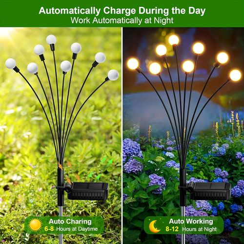 Solar Firefly Lights - Waterproof Outdoor Garden Lamp, Elegant Landscape Lighting for Villas and Lawns