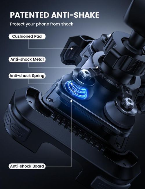 Motorcycle Anti-Vibration Phone Mount with Shock Absorption