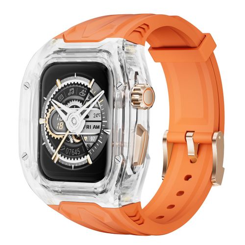 Compatible with Apple Watch Series 7-8-9-10 - iWatch Transparent Case with Lamborghini & Richard Mille Inspired Design and Apple Watch Strap