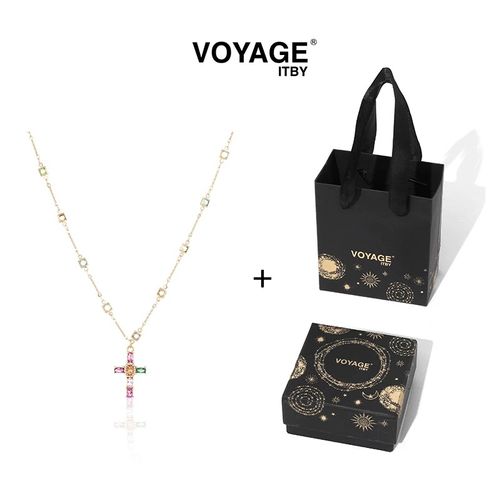 Vibrant Dopamine-Inspired Cross Pendant Necklace for Women
