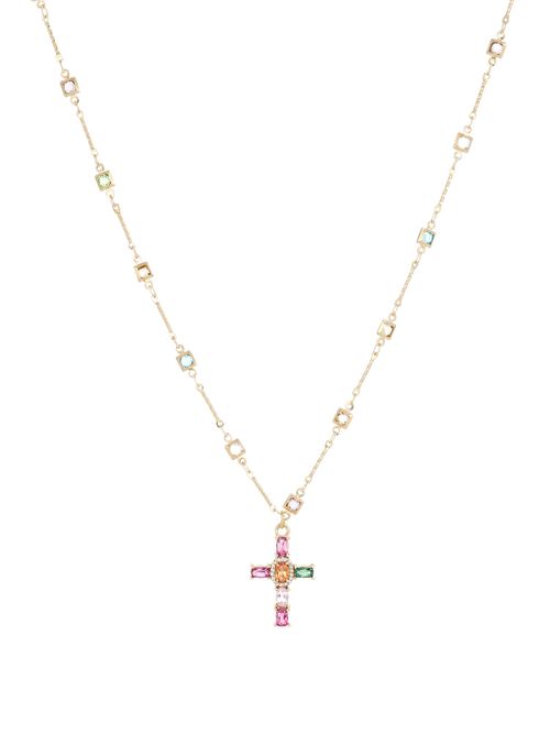 Vibrant Dopamine-Inspired Cross Pendant Necklace for Women