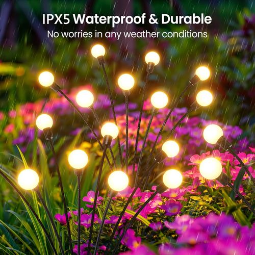 Solar Firefly Lights - Waterproof Outdoor Garden Lamp, Elegant Landscape Lighting for Villas and Lawns