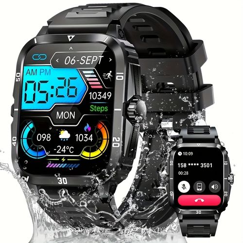 Relógio inteligente com resistência à água 3ATM, rastreador de exercícios físicos e fitness Reloj inteligente digital, presente ideal
