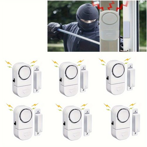 Sistema avançado de alarme de segurança residencial sem fio com sensor magnético: aplicável a janelas, portas, viagens, hotéis, trekking, acampamento, anti-furto de portas de carros, arquivos, gavetas, cofres