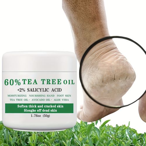 Creme para Pés com Óleo de Té Super Hidratante Creme de Cuidado para Pés