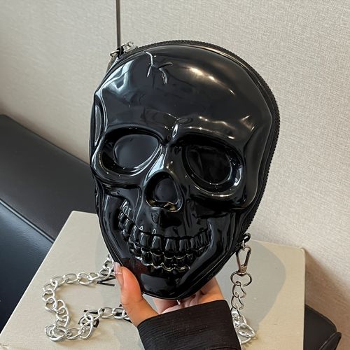 Bolsa transversal em forma de caveira de Halloween, unissex