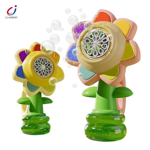 Brinquedo elétrico de bolhas de girassol que balança a cabeça