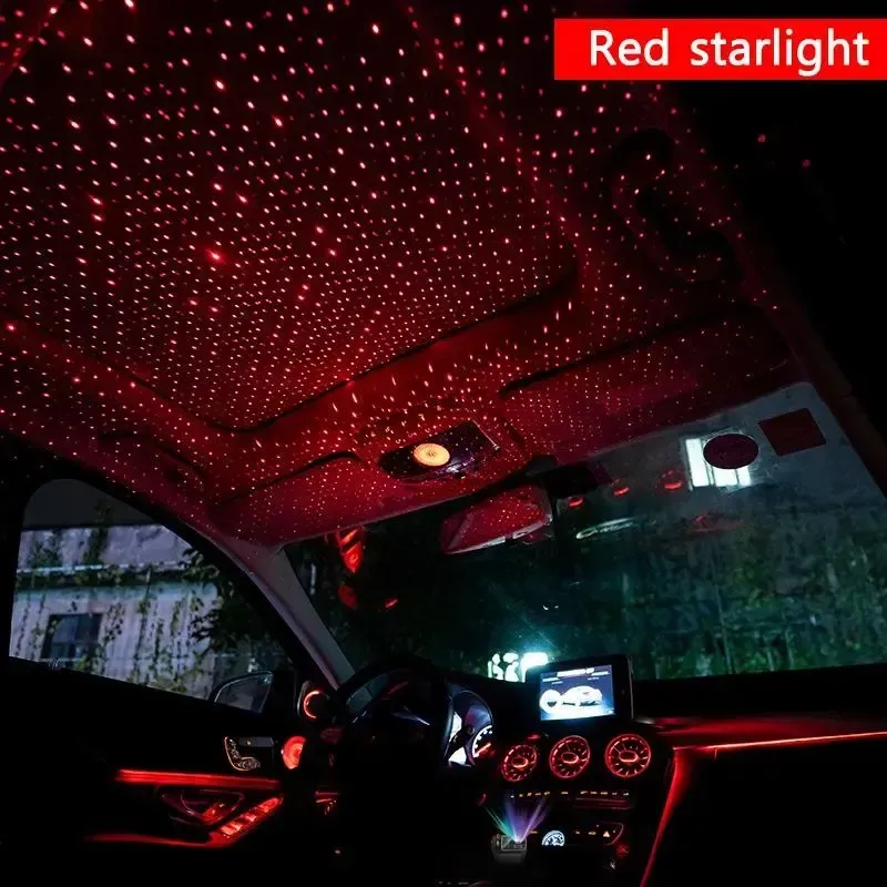 4-in-1 Car Roof Super Fast Retractable Car chargers Charger with Anti-Tangle Retractable Cables   Dual Charge Port  Starlight In Roof Fast Charging Adapter -Automotive car charger charger starlight led charger No aromatherapy Vehicle Led