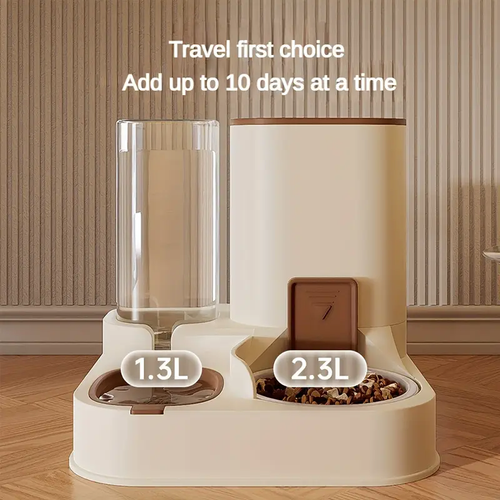 Large Capacity Pet Water Dispenser, Automatic Dry And Wet Separation, Water And Food Integrated Feeder For Cat And Dog