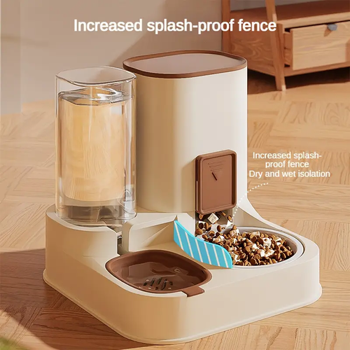 Large Capacity Pet Water Dispenser, Automatic Dry And Wet Separation, Water And Food Integrated Feeder For Cat And Dog