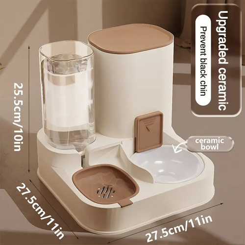 Large Capacity Pet Water Dispenser, Automatic Dry And Wet Separation, Water And Food Integrated Feeder For Cat And Dog