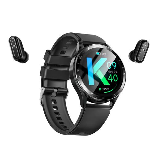 High-end 1.39 polegadas X10 TWS headphone smart watch IP67 250 + 30 mah 2 em 1 NFC BT chamada relógio inteligente redondo com fones de ouvido embutidos
