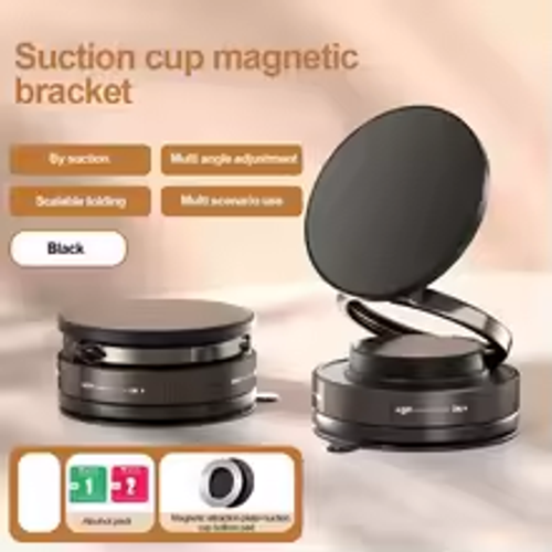 Newest 360 Degree Rotating Magnetic Mobile Phone Holder Vacuum Suction Cup Strong Magnetic Adsorption Car Phone Stand