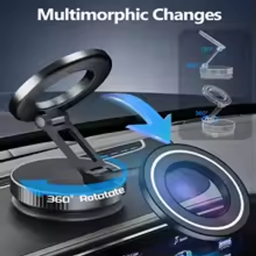 Vacuum magnetic phone holder, Magsafe suction cup phone holder, 360 ° adjustable magnetic phone holder, pocket sized foldable